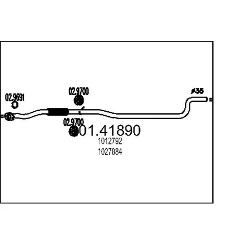 Výfukové potrubie MTS 01.41890