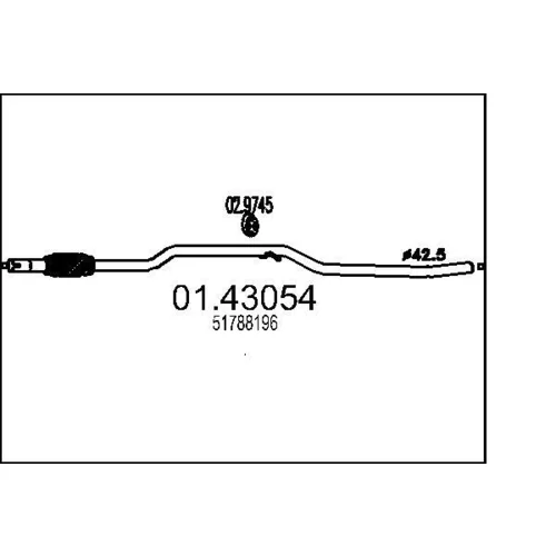 Výfukové potrubie MTS 01.43054