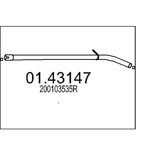 Výfukové potrubie MTS 01.43147