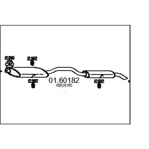 Koncový tlmič výfuku MTS 01.60182
