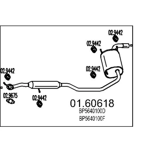 Koncový tlmič výfuku MTS 01.60618