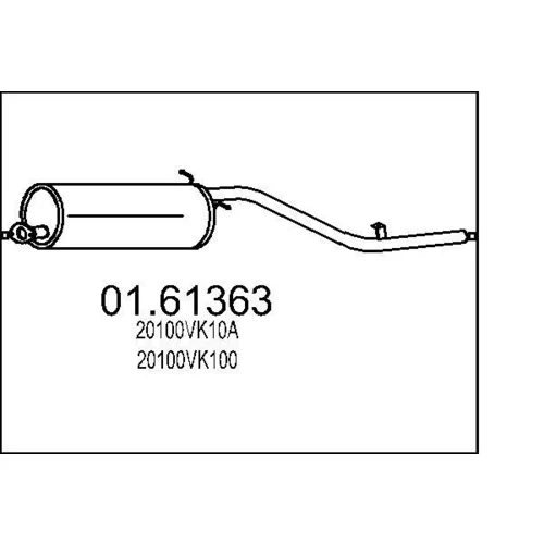 Koncový tlmič výfuku MTS 01.61363