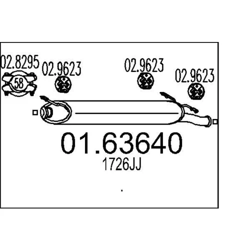 Koncový tlmič výfuku MTS 01.63640