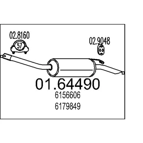 Koncový tlmič výfuku MTS 01.64490