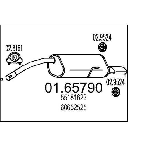 Koncový tlmič výfuku MTS 01.65790