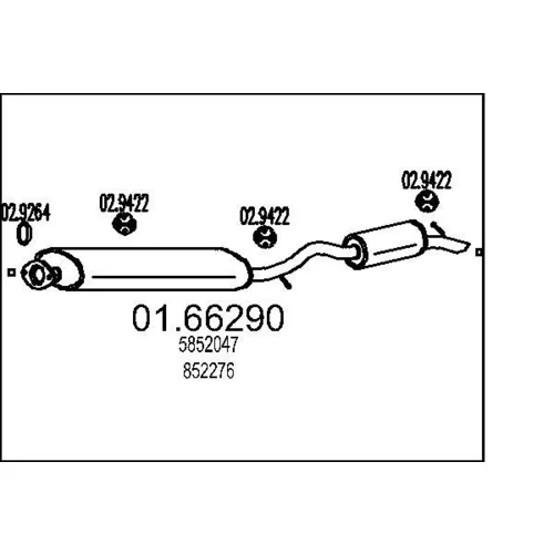 Koncový tlmič výfuku MTS 01.66290