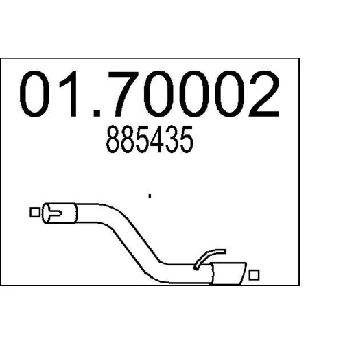 Výfukové potrubie MTS 01.70002