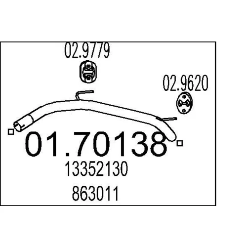Výfukové potrubie MTS 01.70138