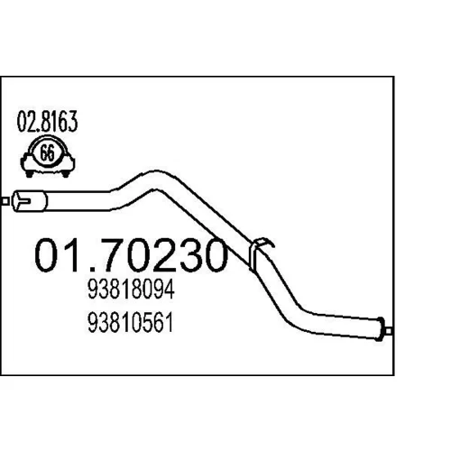 Výfukové potrubie MTS 01.70230