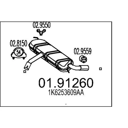 Koncový tlmič výfuku MTS 01.91260
