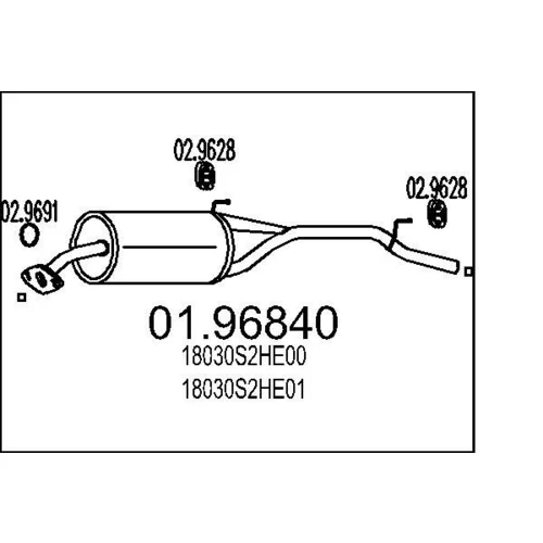 Koncový tlmič výfuku MTS 01.96840