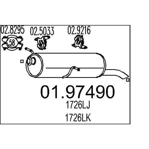 Koncový tlmič výfuku MTS 01.97490