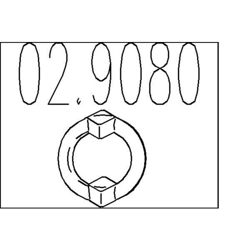 Doraz tlmiča výfuku MTS 02.9080