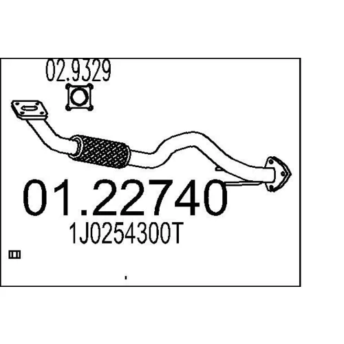 Výfukové potrubie MTS 01.22740