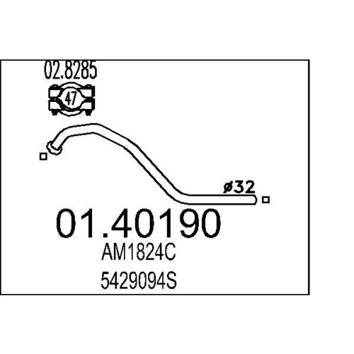 Výfukové potrubie MTS 01.40190