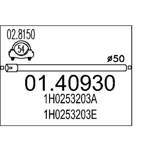 Výfukové potrubie 01.40930 /MTS/