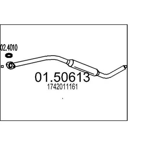 Stredný tlmič výfuku MTS 01.50613
