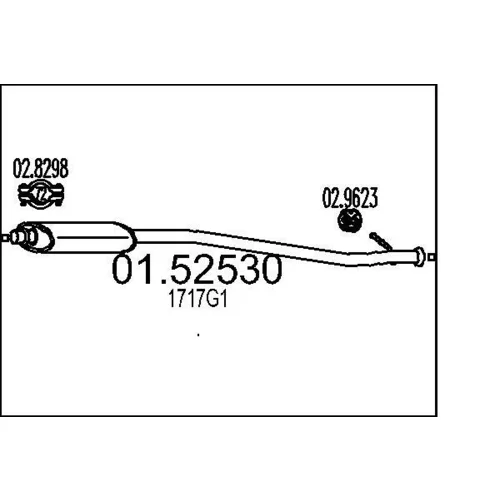 Stredný tlmič výfuku MTS 01.52530