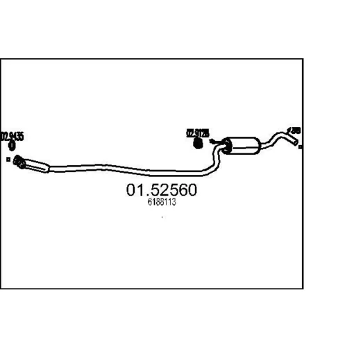 Stredný tlmič výfuku MTS 01.52560