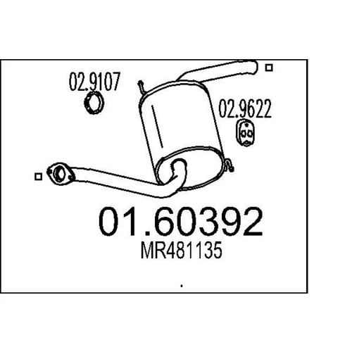 Koncový tlmič výfuku MTS 01.60392