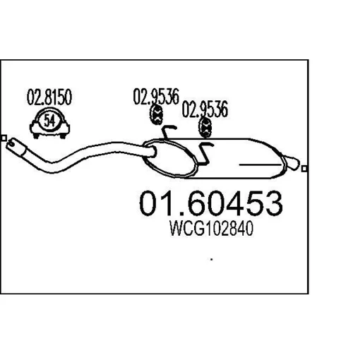 Koncový tlmič výfuku MTS 01.60453