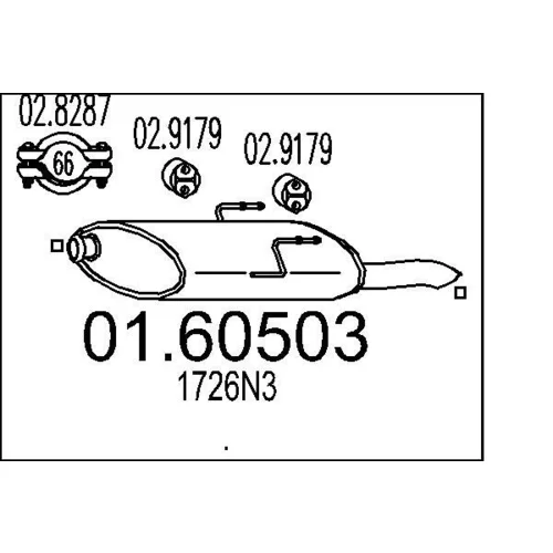 Koncový tlmič výfuku MTS 01.60503