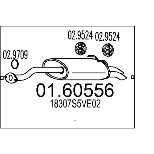 Koncový tlmič výfuku MTS 01.60556