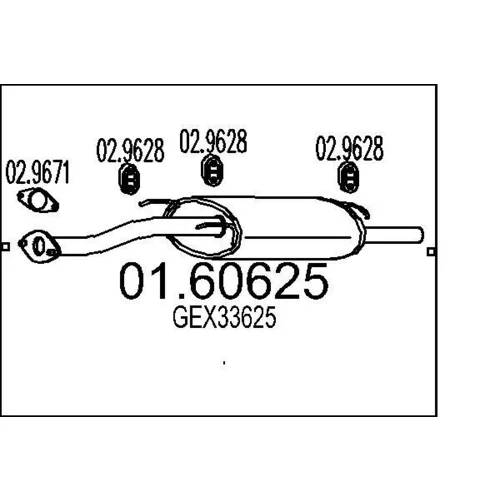 Koncový tlmič výfuku MTS 01.60625