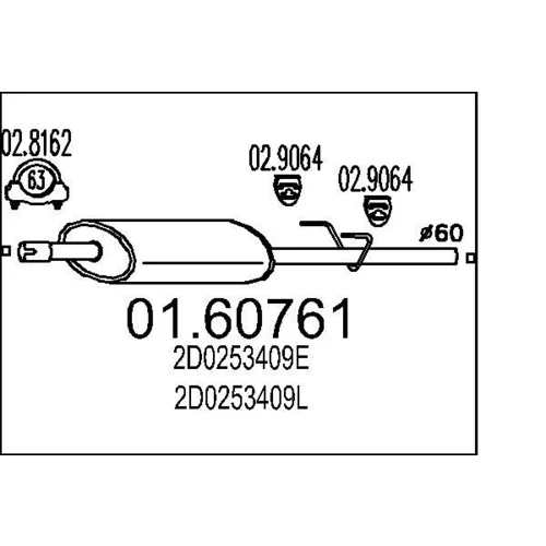 Koncový tlmič výfuku MTS 01.60761