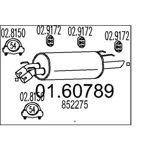Koncový tlmič výfuku MTS 01.60789
