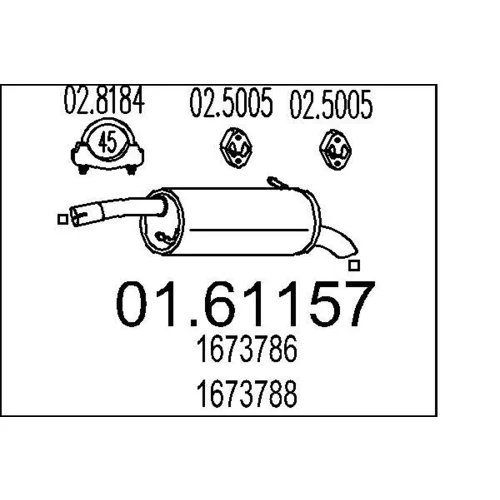 Koncový tlmič výfuku MTS 01.61157