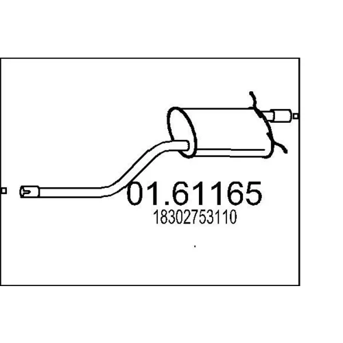 Koncový tlmič výfuku MTS 01.61165