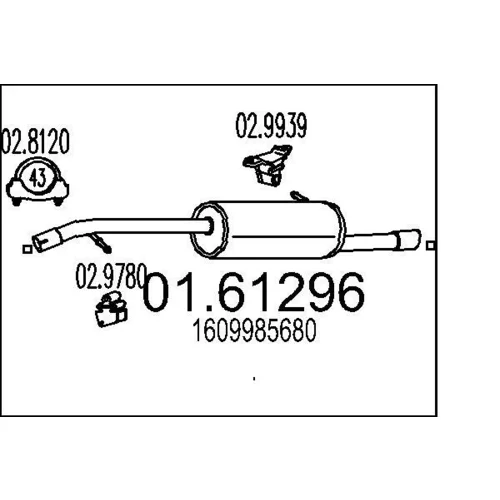 Koncový tlmič výfuku MTS 01.61296