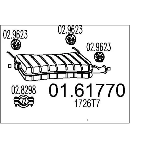 Koncový tlmič výfuku MTS 01.61770