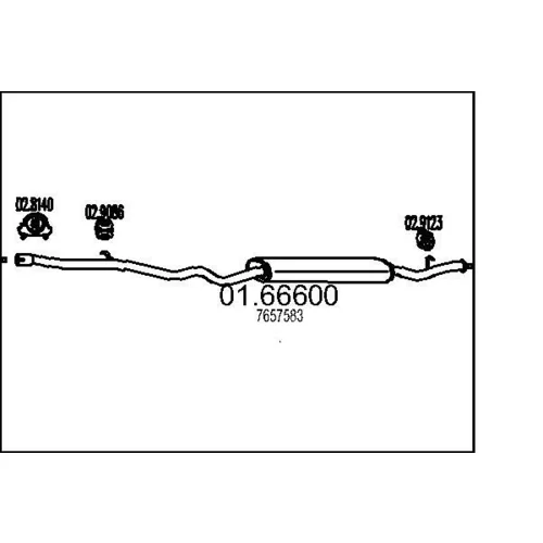 Koncový tlmič výfuku MTS 01.66600