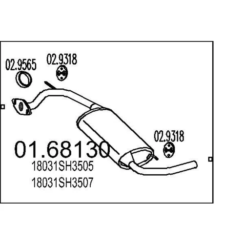 Koncový tlmič výfuku MTS 01.68130