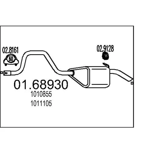 Koncový tlmič výfuku MTS 01.68930