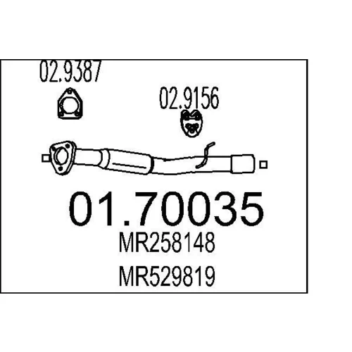 Výfukové potrubie MTS 01.70035