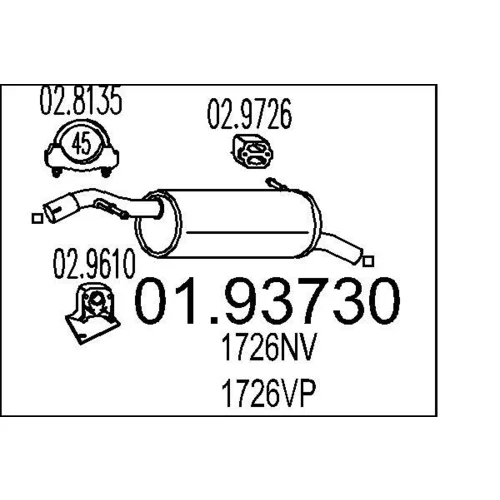 Koncový tlmič výfuku MTS 01.93730