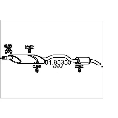 Koncový tlmič výfuku MTS 01.95350