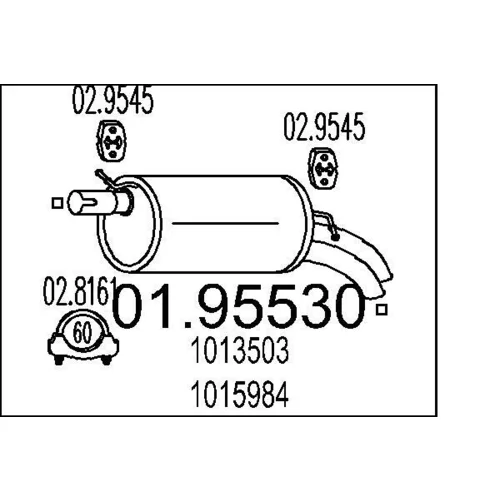 Koncový tlmič výfuku MTS 01.95530