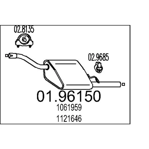 Koncový tlmič výfuku 01.96150 /MTS/