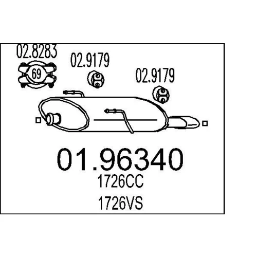 Koncový tlmič výfuku MTS 01.96340