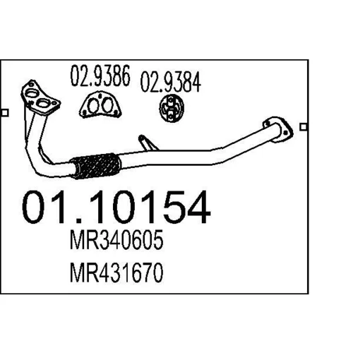 Výfukové potrubie MTS 01.10154