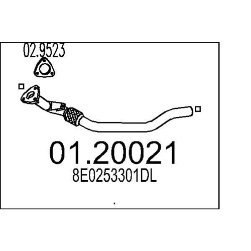 Výfukové potrubie MTS 01.20021