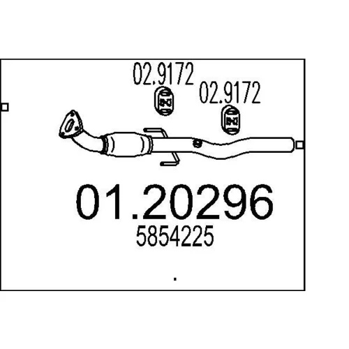 Výfukové potrubie MTS 01.20296