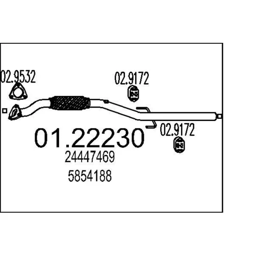 Výfukové potrubie MTS 01.22230
