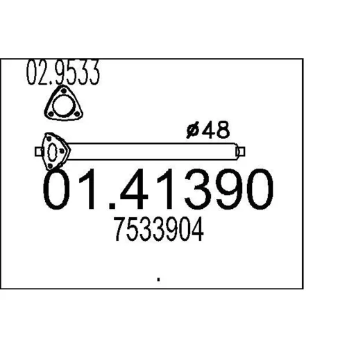 Výfukové potrubie MTS 01.41390
