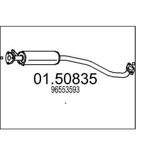 Stredný tlmič výfuku MTS 01.50835