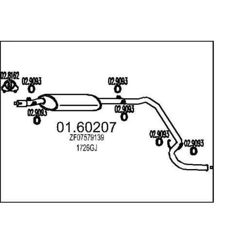 Koncový tlmič výfuku MTS 01.60207